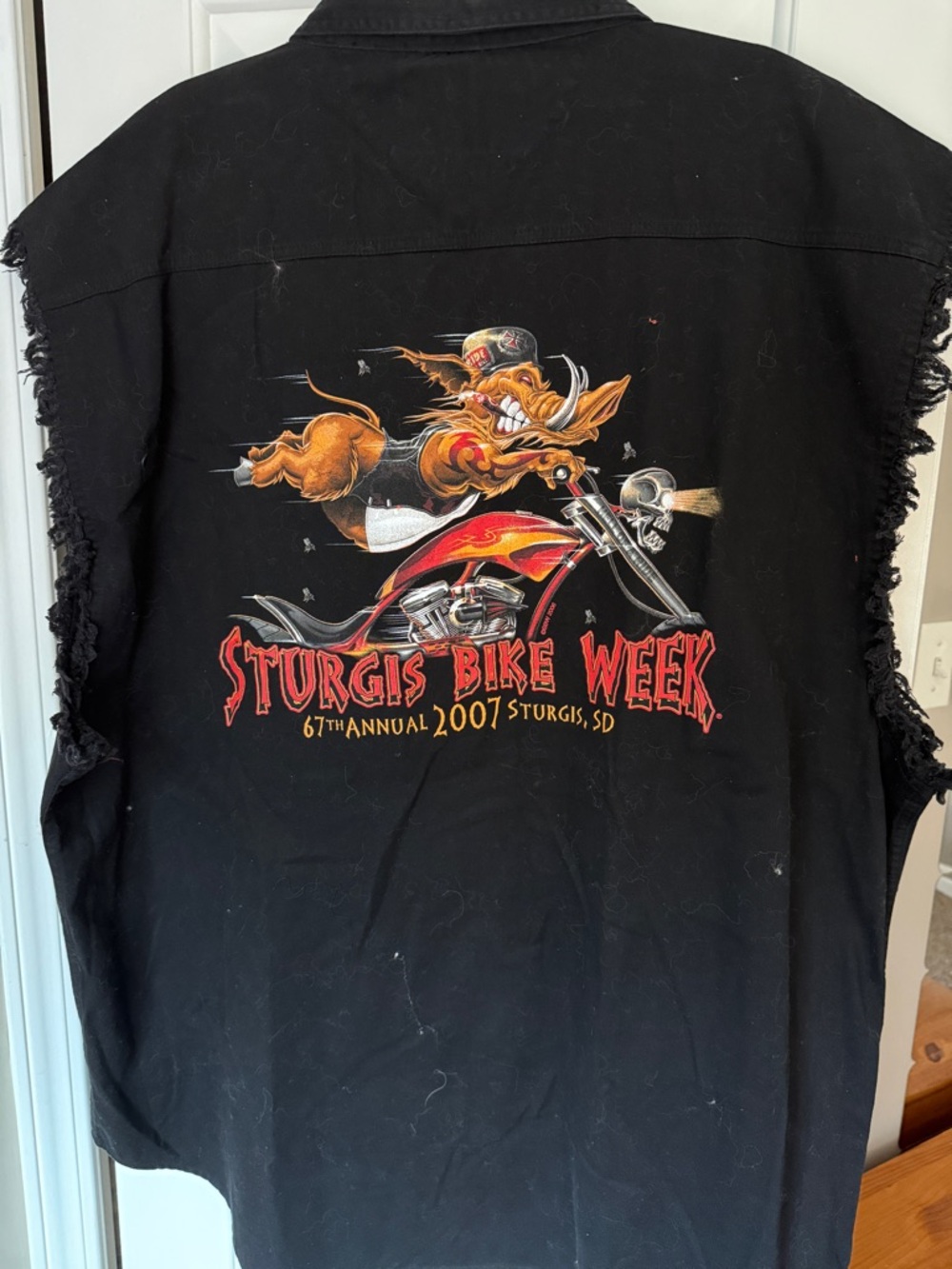 Black Sturgis Bike Week 2007 Graphic Button-Down Shirt